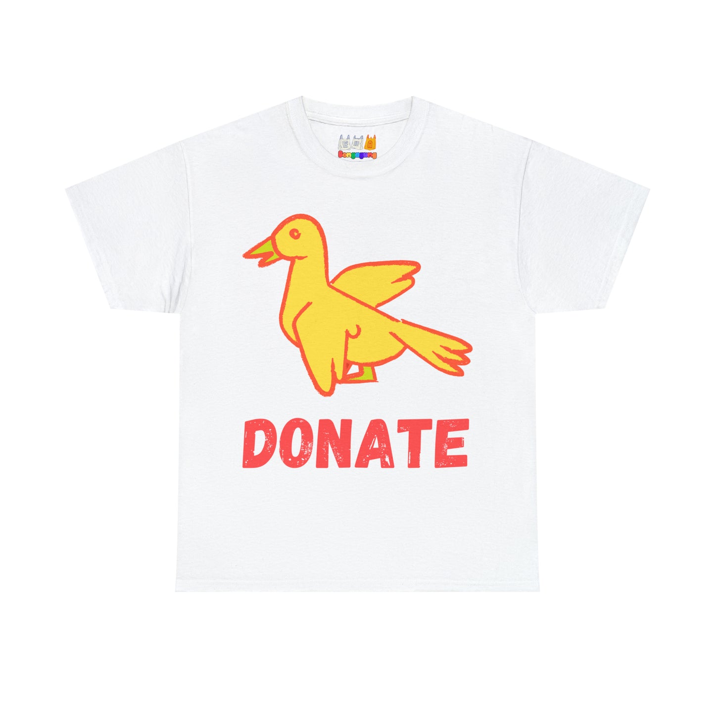 DONATE Yellow Bird  Unisex Heavy Cotton T-Shirt | Donation for a cause |  UNHCR