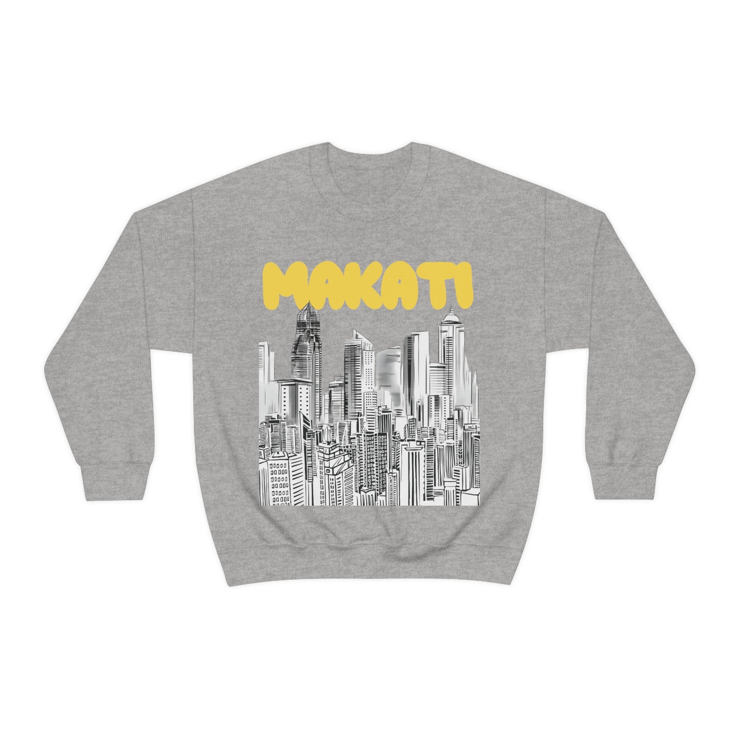 MAKATI -- Unisex Heavy Blend™ Crewneck Sweatshirt | Philippines | Skyline | Skyscrapers | Buildings