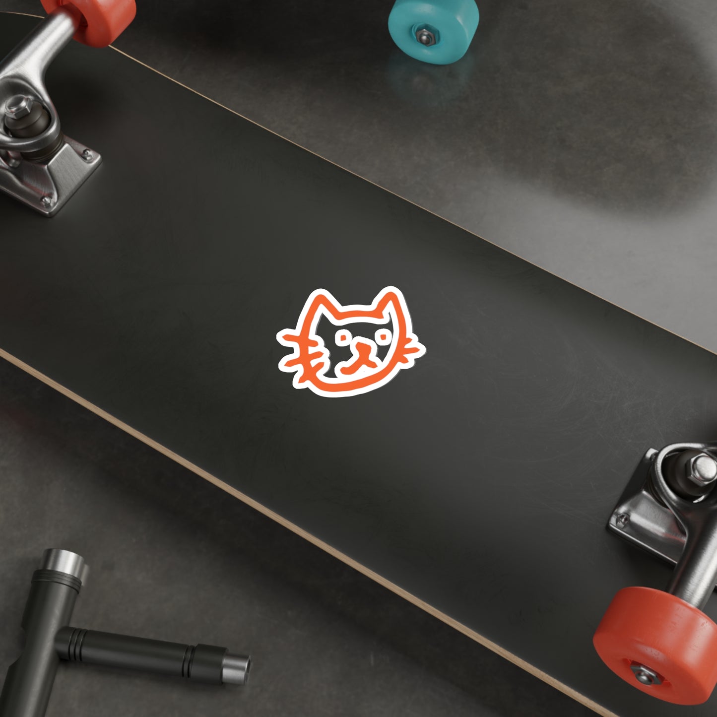 CAT ORANGE -- Die-Cut Stickers Vinyl Stickers Laptop Car Skateboard Luggage Hydroflasks Phone waterproof