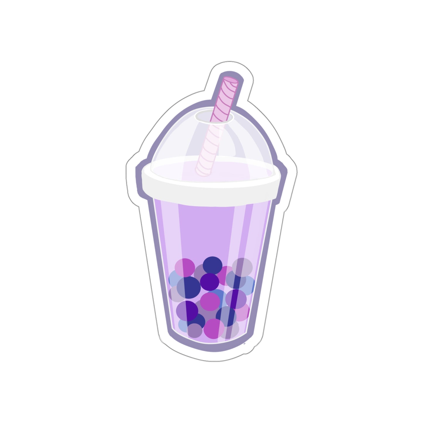 UBE BOBA Milk Tea Drink Die-Cut Stickers SkateBoard Sticker Bike Sticker Car Sticker Laptop Sticker Cell Phone Sticker Water Bottle Sticker