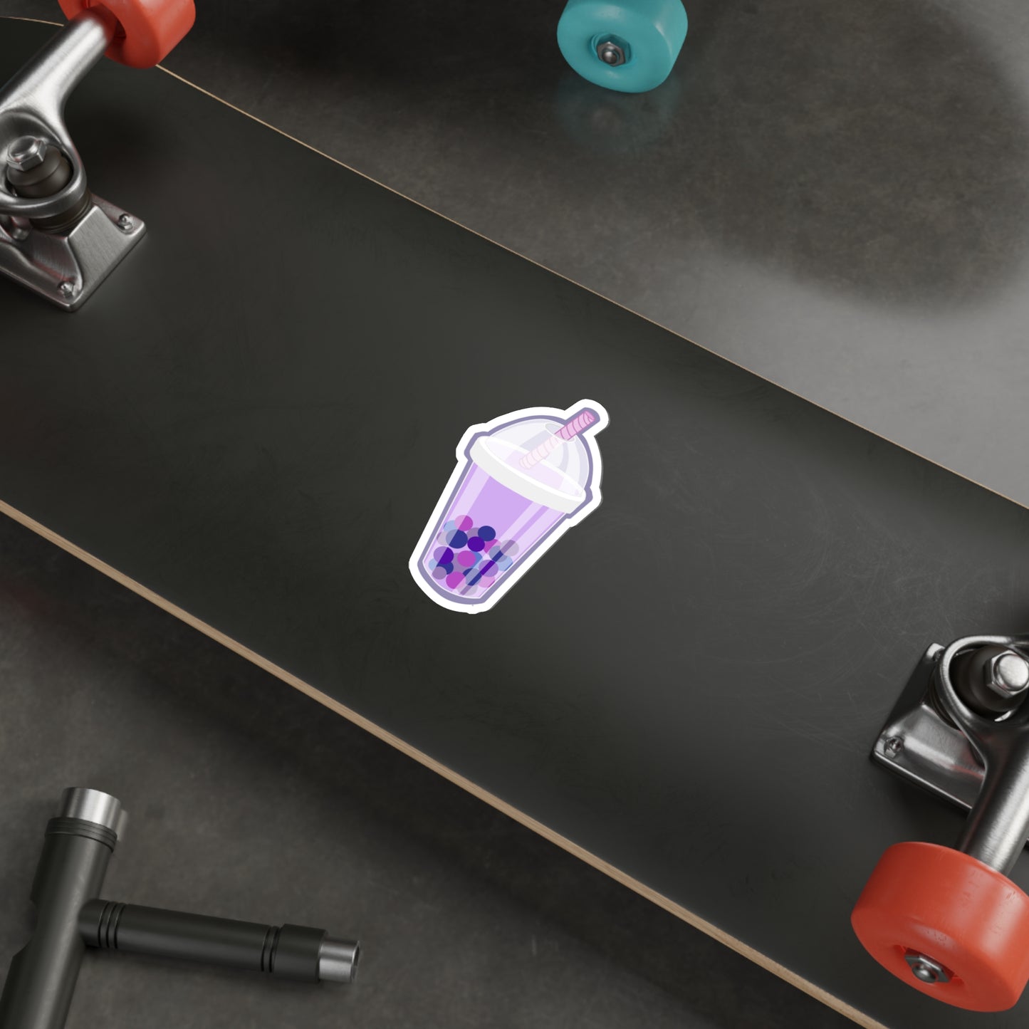 UBE BOBA Milk Tea Drink Die-Cut Stickers SkateBoard Sticker Bike Sticker Car Sticker Laptop Sticker Cell Phone Sticker Water Bottle Sticker