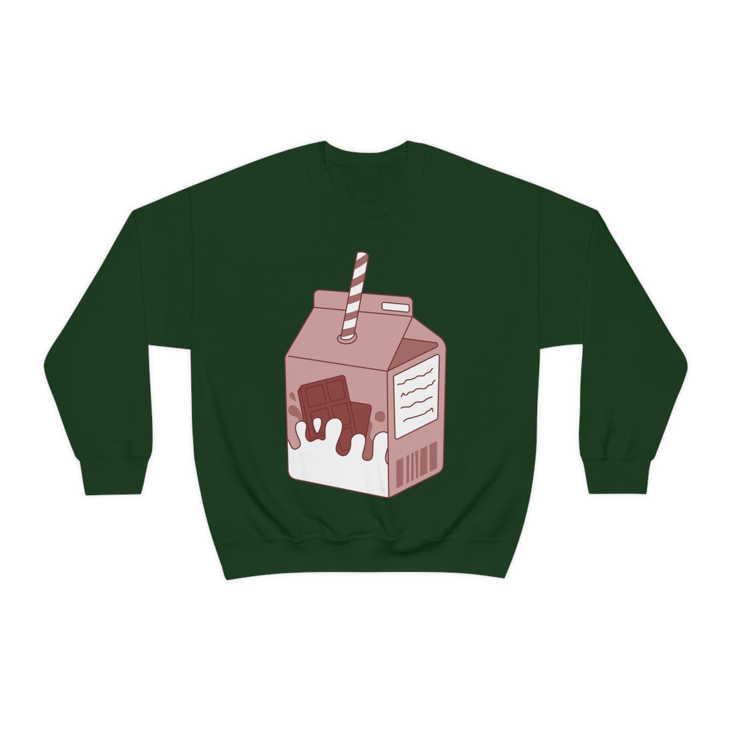 CHOCOLATE MILK CARTON Unisex Heavy Blend™ Crewneck Sweatshirt | Chocolate | Milk | Lunch box