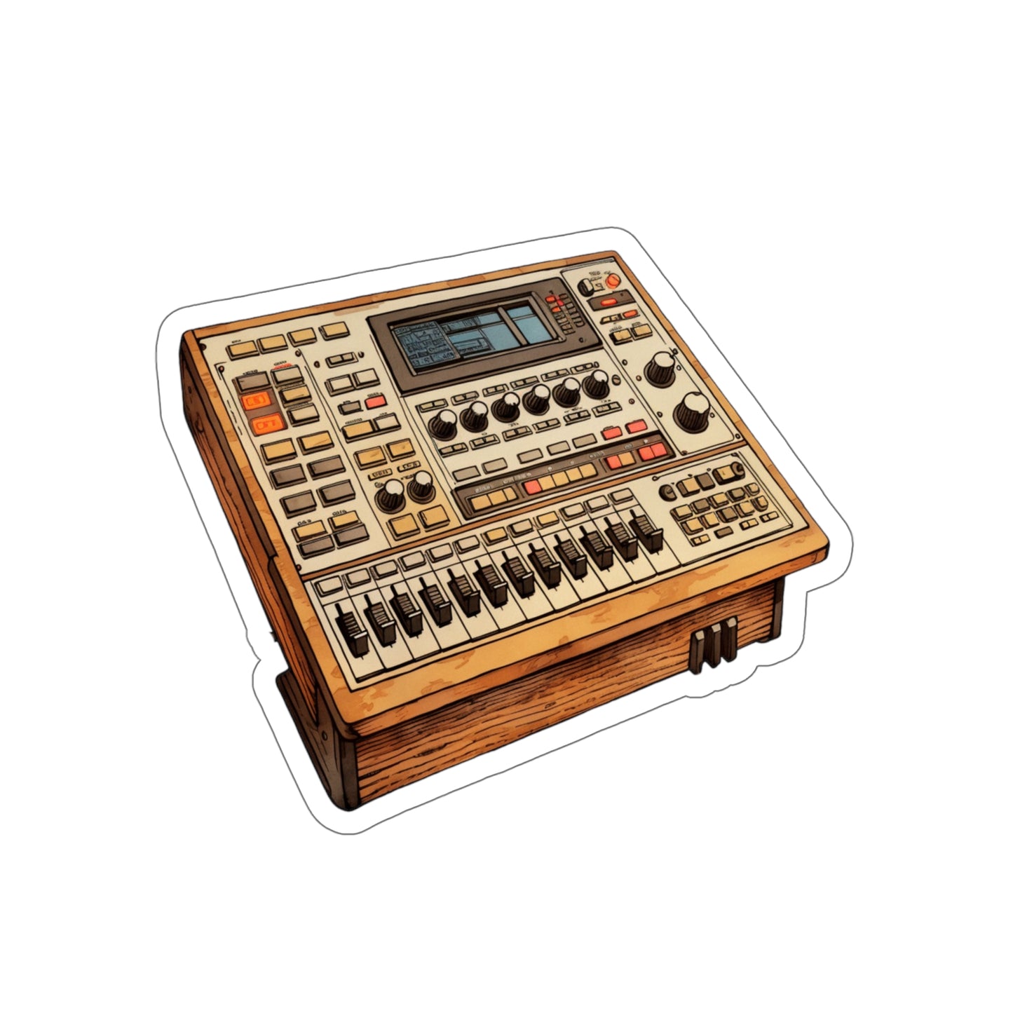 Drum Machine Die-Cut Stickers | Electronic Music | Beat Making | Hip Hop | Music Production