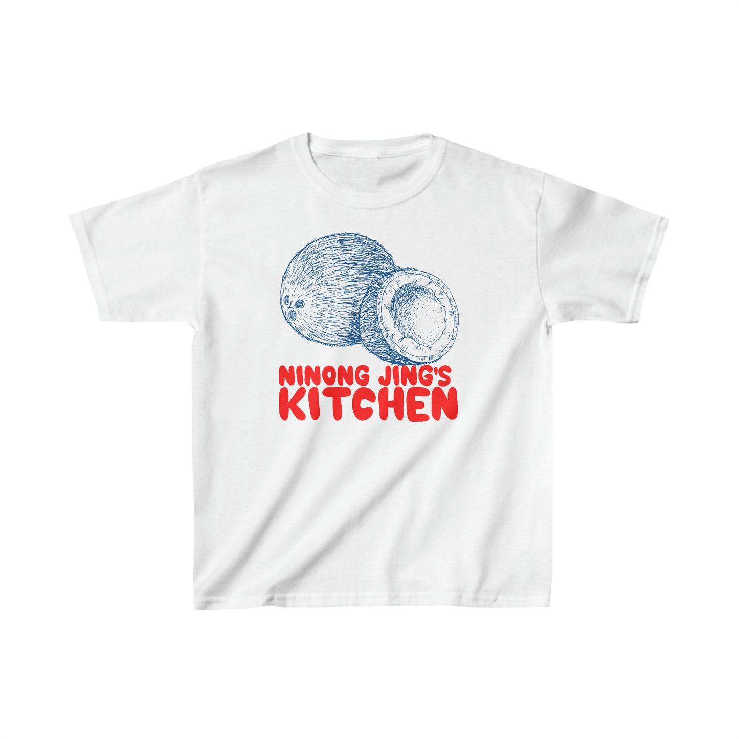 NINONG JING'S KITCHEN Coconut Kids Heavy Cotton T-SHIRT