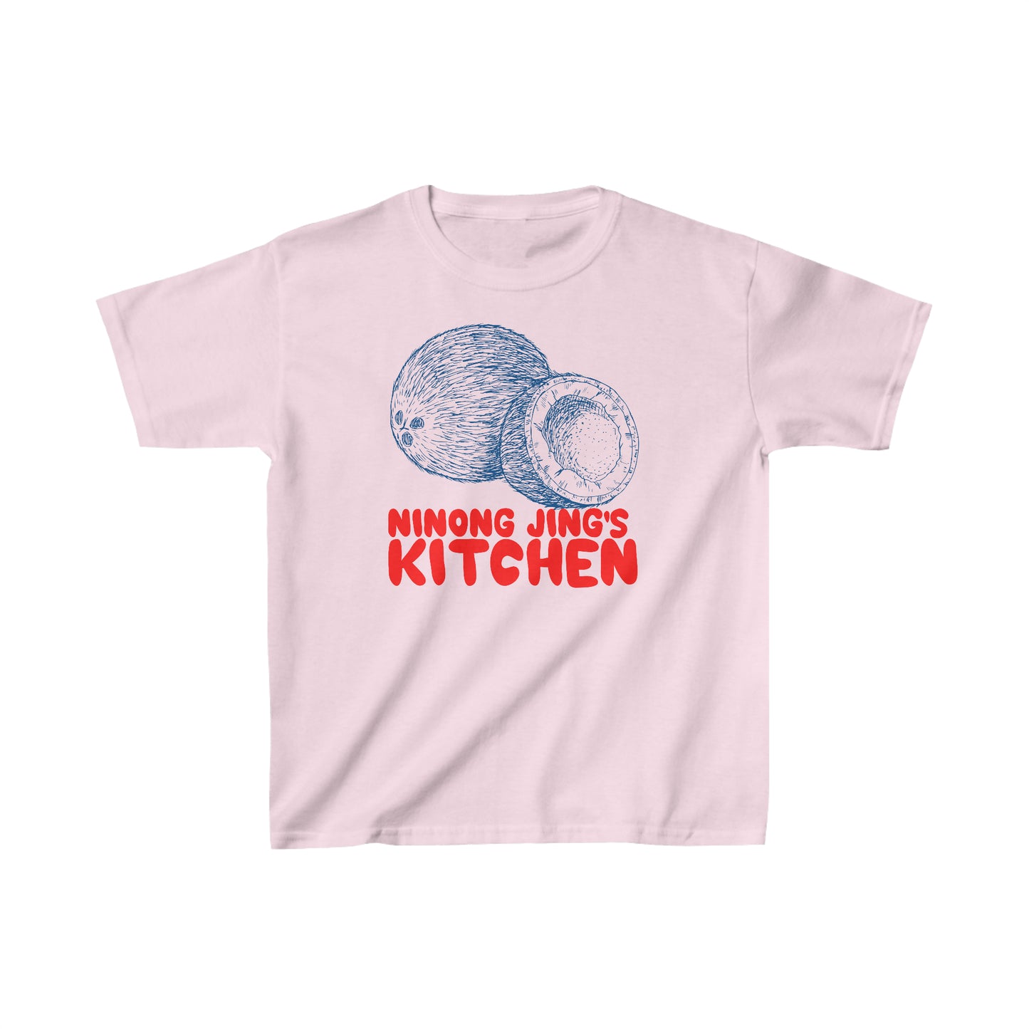 NINONG JING'S KITCHEN Coconut Kids Heavy Cotton T-SHIRT