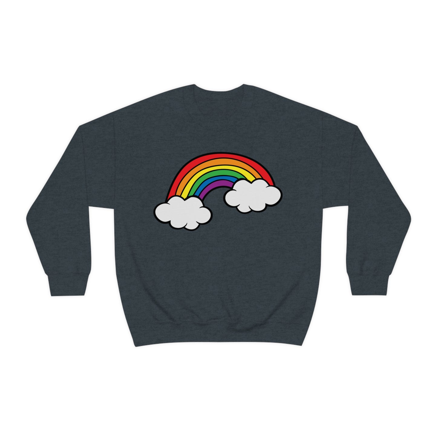 Rainbow Unisex Heavy Blend™ Crewneck Sweatshirt | Pride Month | LGBTQ | Lesbian | Gay | Bisexual | Transgender | Queer | Love | Celebrate