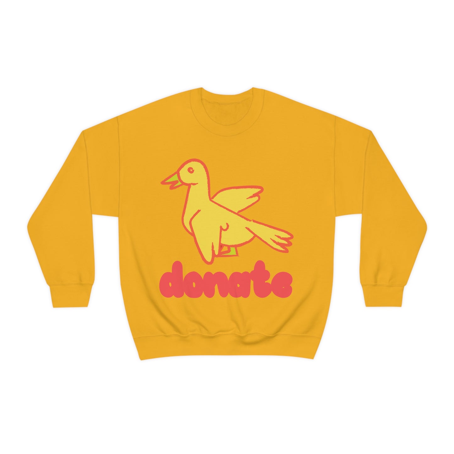 DONATE YELLOW BIRD Unisex Heavy Blend™ Crewneck Sweatshirt | UNHR Donation for a cause