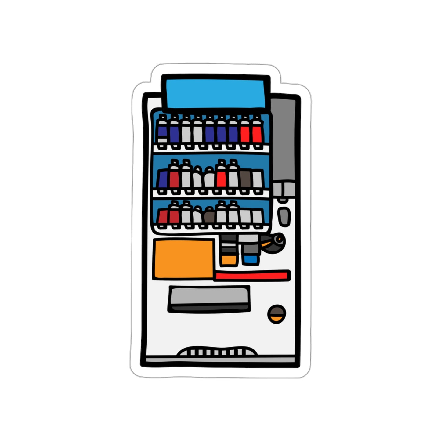 DRINKS VENDING MACHINE Die-Cut Stickers SkateBoard Sticker Bike Sticker Car Sticker Laptop Sticker Cell Phone Sticker Water Bottle Sticker