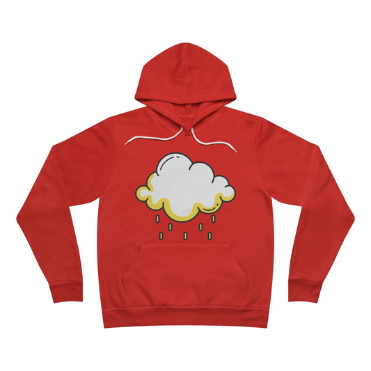 RAIN DROPS Unisex Sponge Fleece Pullover Hoodie | | Clouds | Rain | Whimsical | Funny | Weather