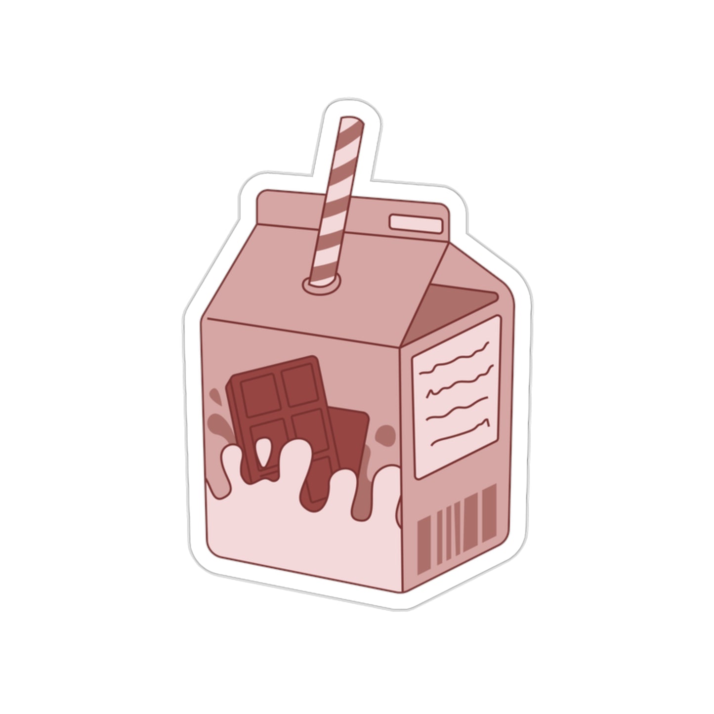 CHOCOLATE MILK CARTON Die-Cut Stickers chocolate milk sticker Laptop Car Skateboard Luggage Hydroflasks Phone waterproof