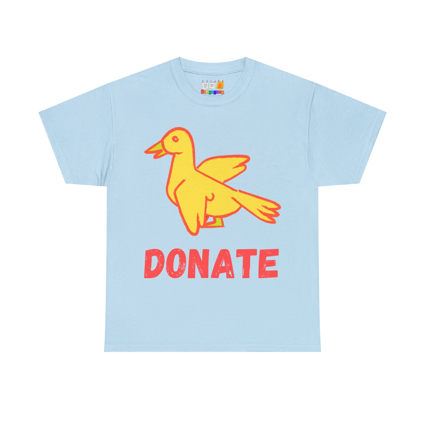 DONATE Yellow Bird  Unisex Heavy Cotton T-Shirt | Donation for a cause |  UNHCR