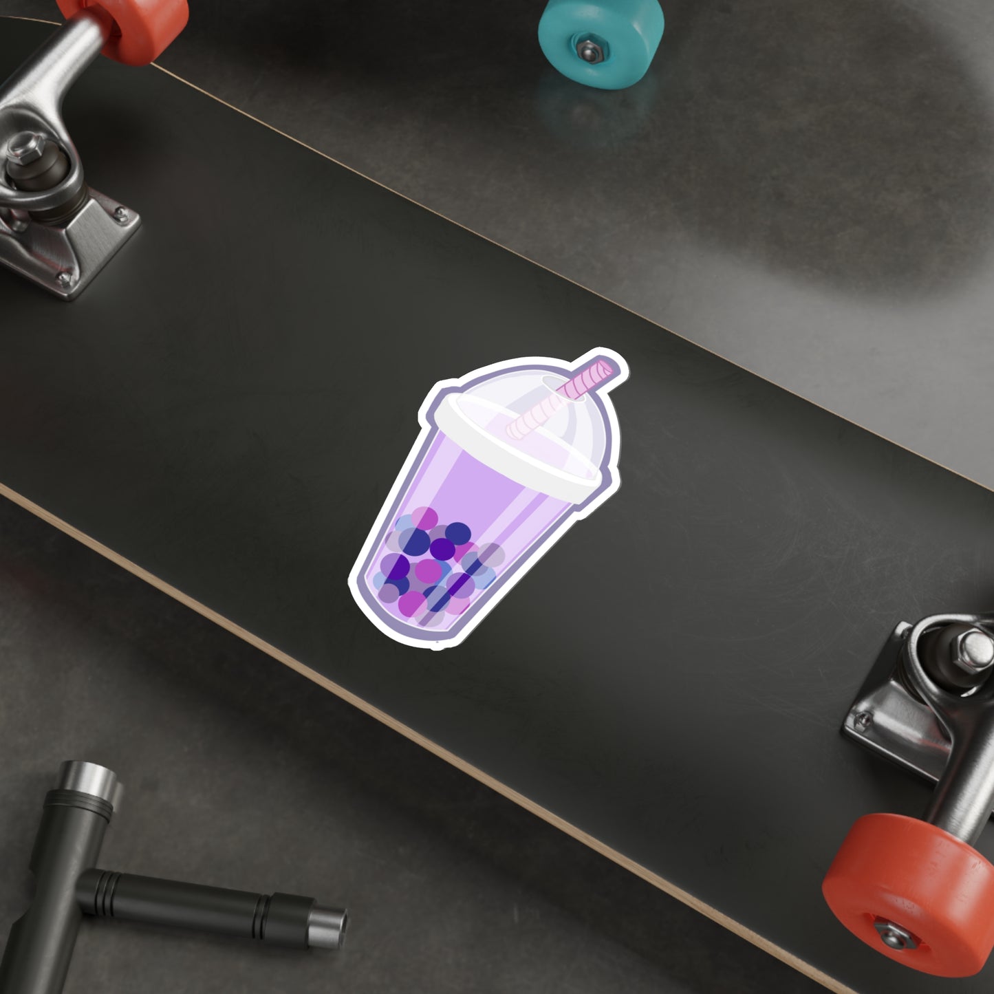 UBE BOBA Milk Tea Drink Die-Cut Stickers SkateBoard Sticker Bike Sticker Car Sticker Laptop Sticker Cell Phone Sticker Water Bottle Sticker