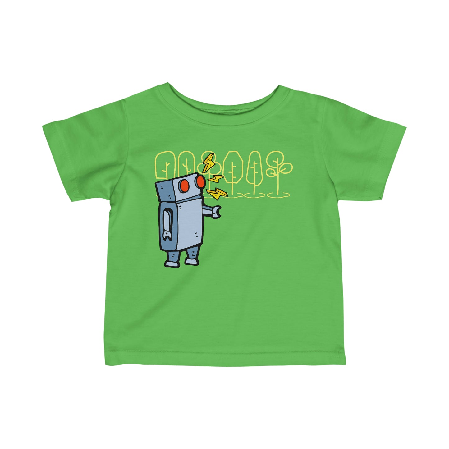 ROBOTS Infant Fine Jersey Tee Robot T-Shirt Futuristic Science School T-Shirt Baby Shower