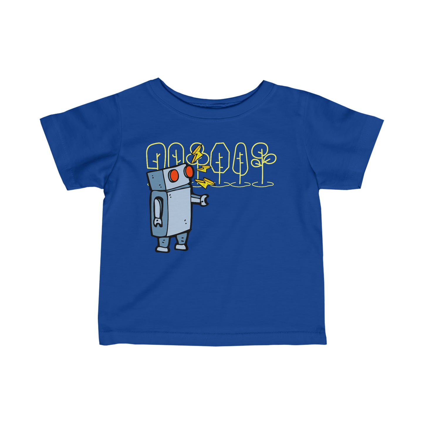 ROBOTS Infant Fine Jersey Tee Robot T-Shirt Futuristic Science School T-Shirt Baby Shower