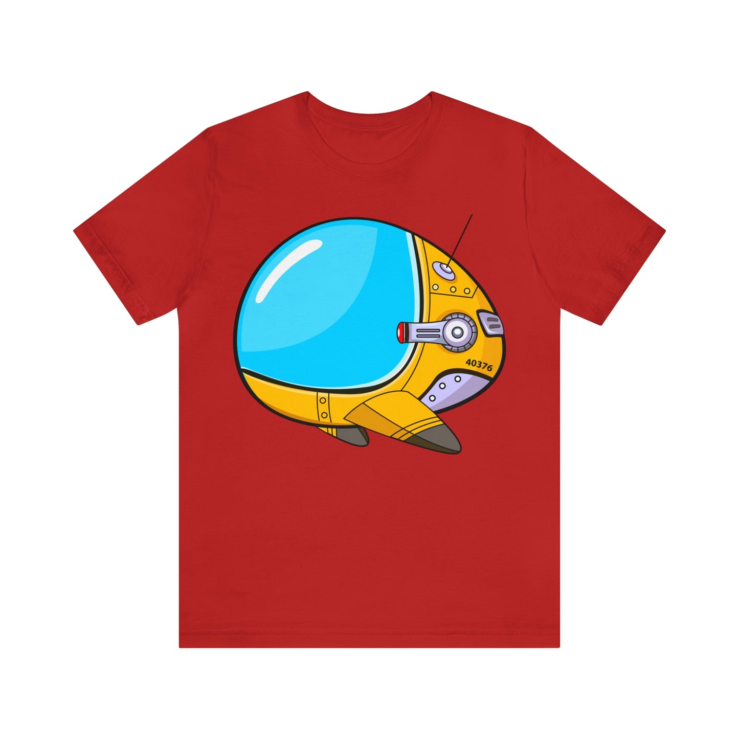 OBLONG SPACESHIP Unisex Jersey Short Sleeve Tee Spaceship T-Shirt Space Travel Animation Cartoon Gift