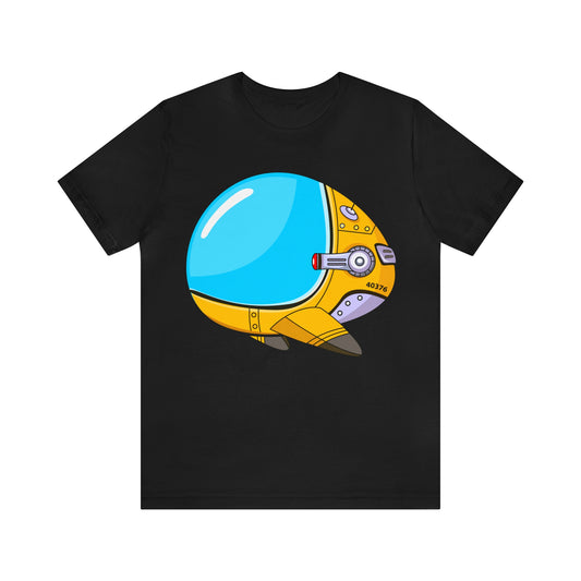 OBLONG SPACESHIP Unisex Jersey Short Sleeve Tee Spaceship T-Shirt Space Travel Animation Cartoon Gift