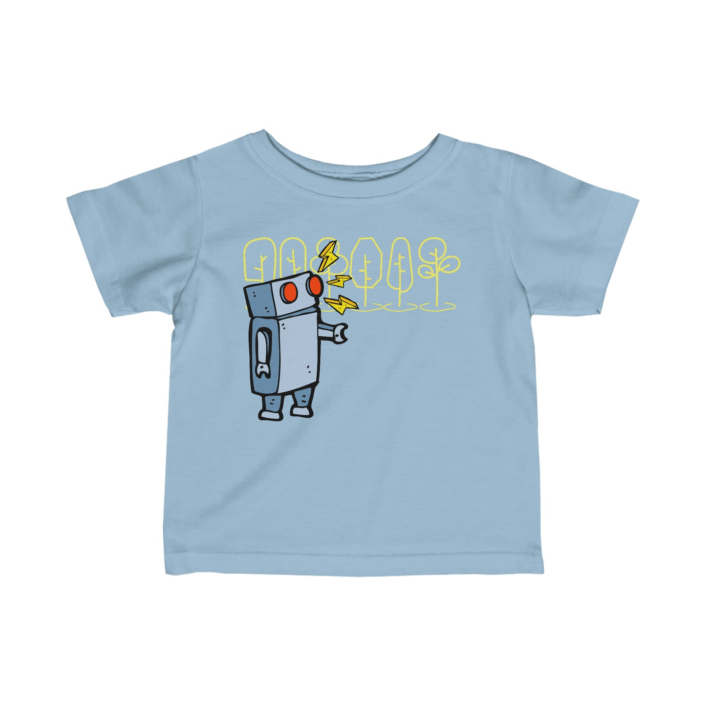 ROBOTS Infant Fine Jersey Tee Robot T-Shirt Futuristic Science School T-Shirt Baby Shower