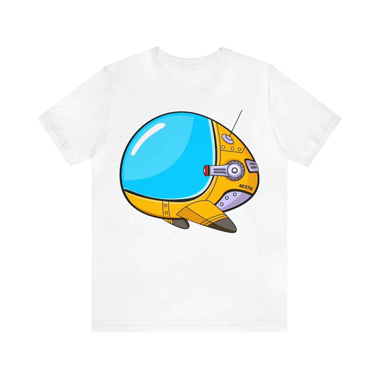 OBLONG SPACESHIP Unisex Jersey Short Sleeve Tee Spaceship T-Shirt Space Travel Animation Cartoon Gift